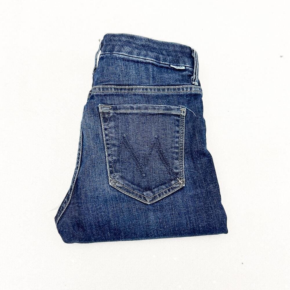 Mother High Waisted Looker Ankle Fray Cat Attack Dark Wash Denim Jeans Size 27